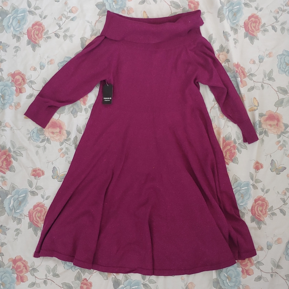 NWT purple sparkly TORRID dress - 2
